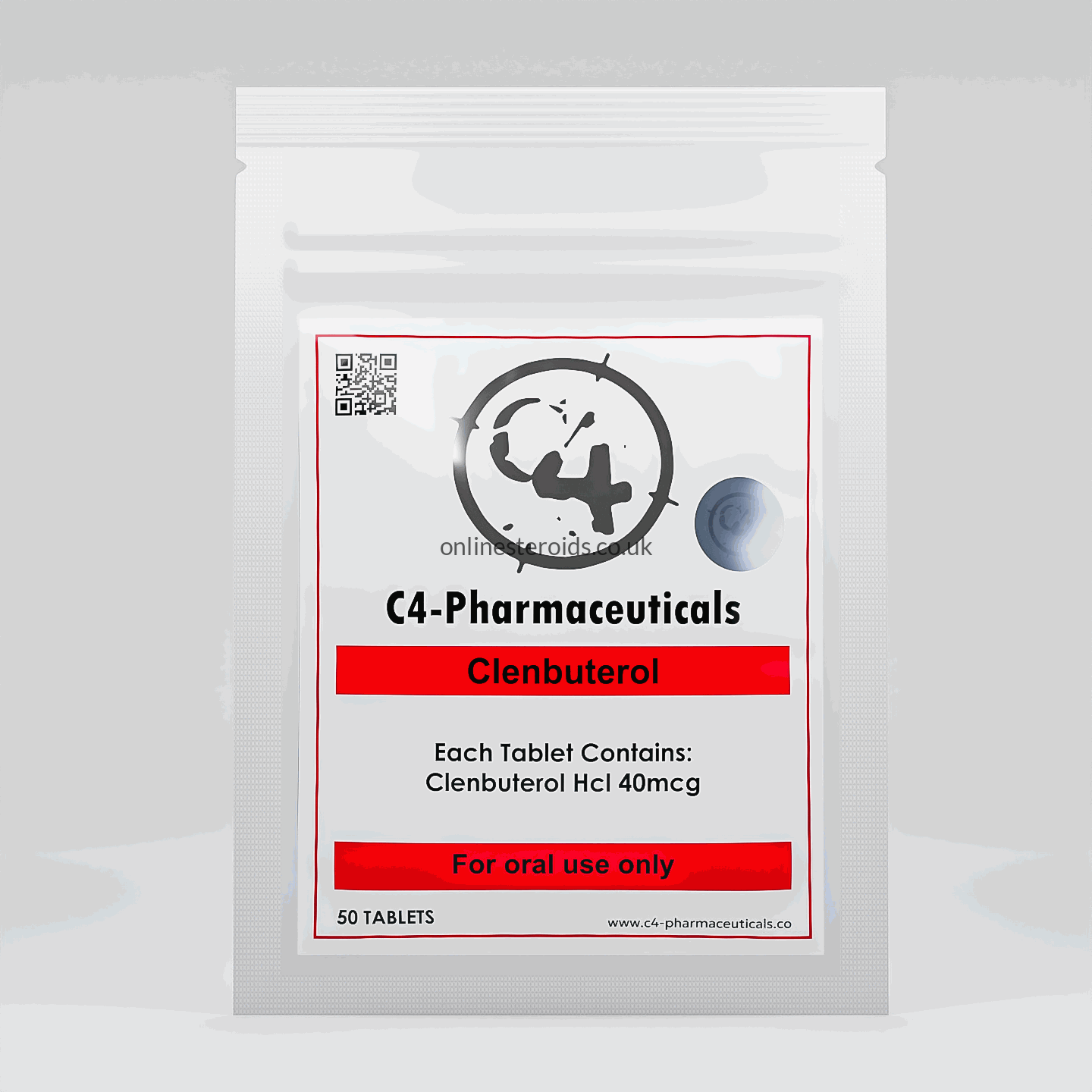 Clenbuterol 40mcg x 50 tabs - C4 Pharma Clenbuterol 40mcg x 50 tabs - C4 Pharma
